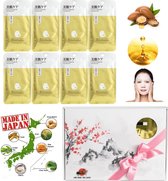 MITOMO Japan Argan Oil Beauty Face Mask Giftbox - Japanse Skincare Rituals Gezichtsmaskers met Geschenkdoos - Masker Geschenkset voor Vrouwen - 8-Pack