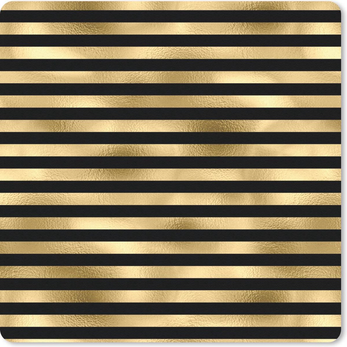 Muismat 20x20 cm - Mousepad Patronen - Zwart - Goud - Muismatten