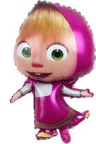 Masha Ballon - 77x47cm - XL - Folie ballon - Versiering - Thema feest - Masha en de beer - Ballonnen - Leeg