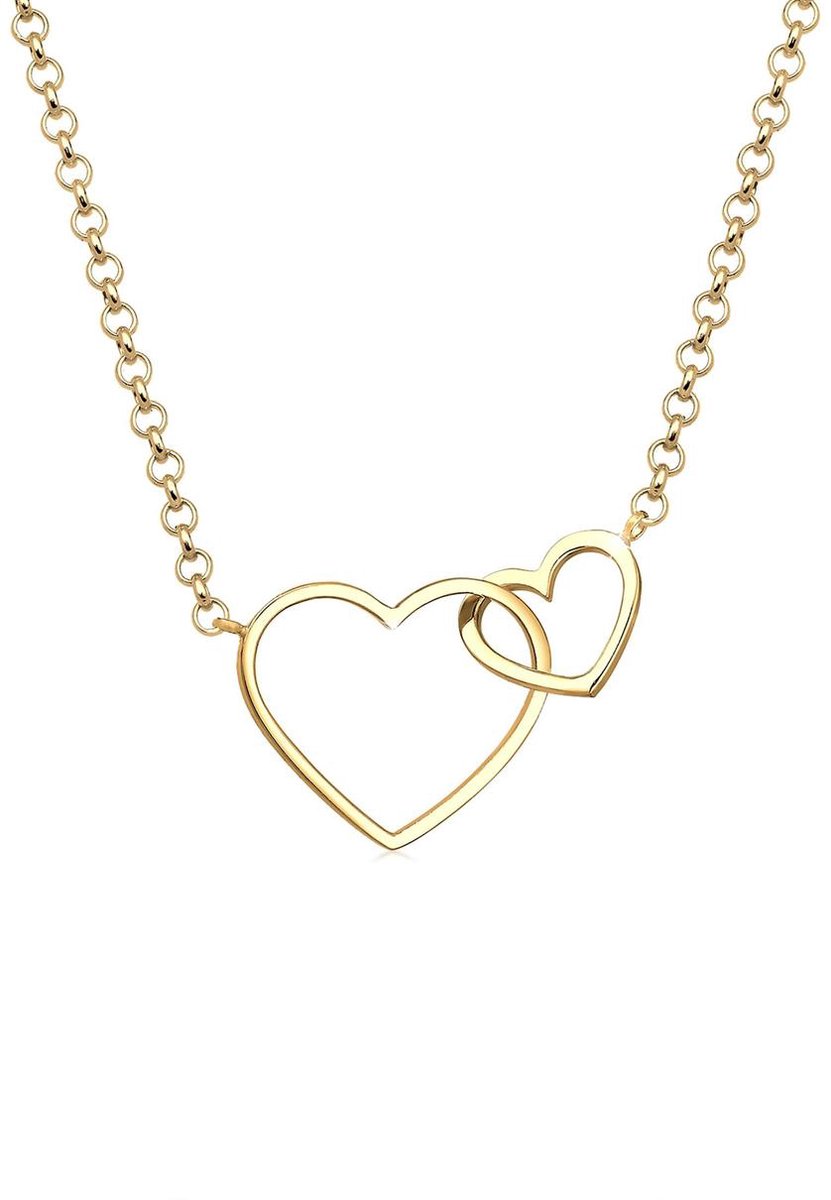 Elli Halsketting Hartje 925 Sterling Zilver verguld