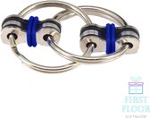 Fidget Metalen Ringen - Blauw - Fidget Bike Chain - Fidget Sleutelhanger - Fidget Buckle Keychain - Stress Ring Metaal - Friemel Ring