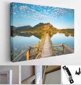 Torbiere del Sebino natural reserve in Brescia province, Lombardy, Italy, Europe - Modern Art Canvas - Horizontal - 1493868896 - 50*40 Horizontal