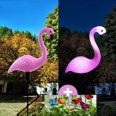 ✿ BrenLux® Lantaarn - Flamingo op zonne-energie - Solar tuinlantaarn  - Tuinverlichting 1 stuk - Inclusief decoratieprikker - Tuindecoratie - Waterproof verlichting - 52cm hoog - L