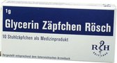 Rösch & Handel Glycerine Zetpillen 1 gr. - 10 stuks verpakking