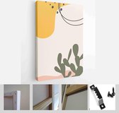 Set of backgrounds for social media platform, stories, banner with abstract shapes, fruits, leaves, and woman shape - Modern Art Canvas - Vertical - 1647144955 - 40-30 Vertical