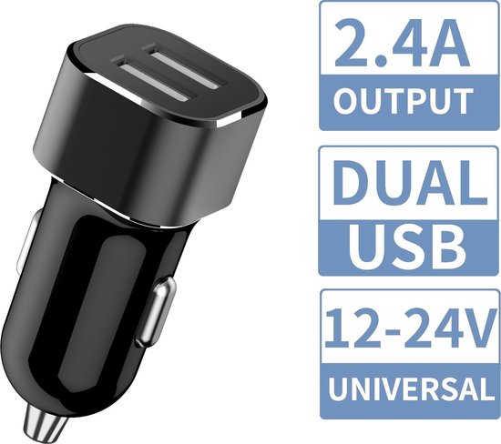 Autolader - Ingang: Sigarettenaansteker Uitgang 1: USB A female Uitgang