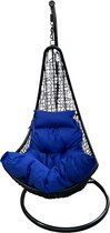 Hangstoel - Lounger met kussens en beschermhoes - Blauw