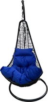 Hangstoel - Lounger met kussens en beschermhoes - Blauw