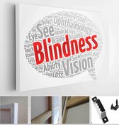 Blindness message bubble word cloud collage, medical concept background - Modern Art Canvas - Horizontal - 1821413513 - 40*30 Horizontal