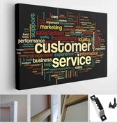 Itsallcanvas - Schilderij - Customer Service Concept In Word Tag Cloud On Art Horizontal Horizontal - Multicolor - 40 X 50 Cm