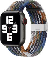 By Qubix Braided nylon bandje - Multicolor - Geschikt voor Apple Watch 42mm - 44mm - 45mm - Ultra - 49mm - Compatible Apple watch bandje - smartwatch