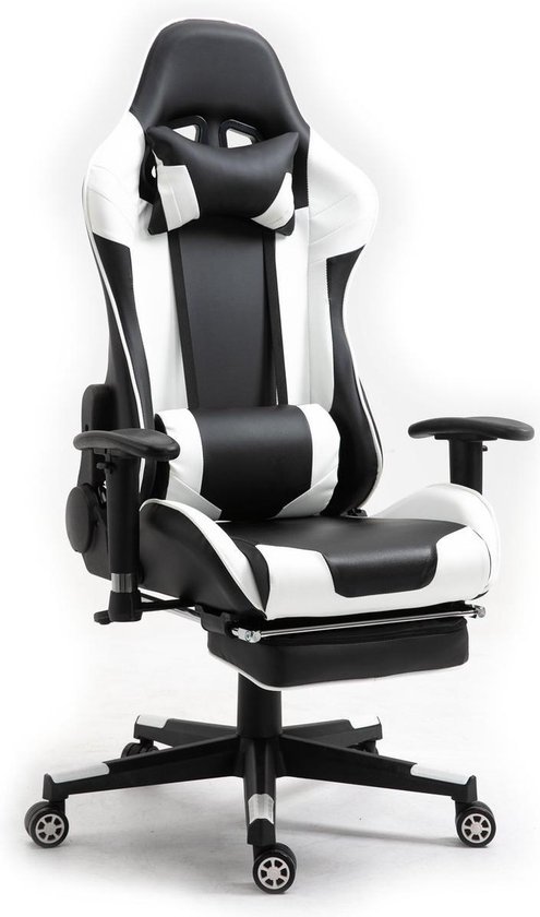 Luxe gamestoel - Met voetsteun - Game Stoel - Ergonomisch - Bureaustoel - Game  stoel -... | bol