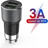 Autolader USB 2 poorten - Snellader - Auto lader Geschikt voor Samsung Galaxy, Apple iPhone, iPad, Oppo, Huawei - Sigarettenaansteker oplader