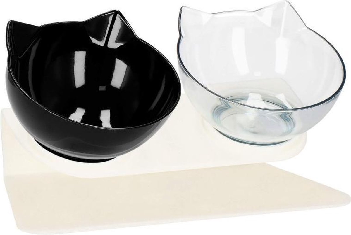 Springos Voerbak Kat | Waterbak | Kattenvoerbakjes | Drinkbak | Eetbak | Dubbel