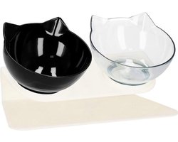 Springos Voerbak Kat | Waterbak | Kattenvoerbakjes | Drinkbak | Eetbak | Dubbel