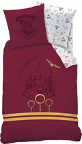 Harry Potter Dekbedovertrek Quidditch - Eenpersoons - 140  x 200 cm - Katoen