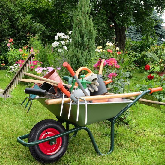 Relaxdays 4x kruiwagenwiel 4.80 4.00-8 - reserve wiel kruiwagen - luchtband - adapters van Relaxdays — afbeelding 3