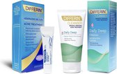 Differin Verzorgingsset tegen acne - Adapalene Gel 0.1 %, Acne Treatment (15 g) - Daily Deep Cleanser (118 ml)