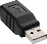 InLine USB-A (m) - USB-B (v) adapter - USB2.0 / zwart
