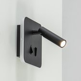 Straluma Moderne LED wandlamp zwart verstelbaar