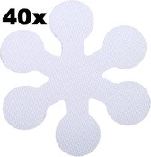 Zelfklevende Antislip Stickers - SNEEUWVLOKJE - Antislip Strips 40 Stuks - 10x10 CM - Douche/Bad/Trap Plakstrip