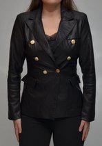 Blazer - zwart - imitatieleer - vegan leather - PU leer - jacket