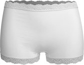 Dames boxershorts microfiber met kant randje10 pack zwart en wit one size