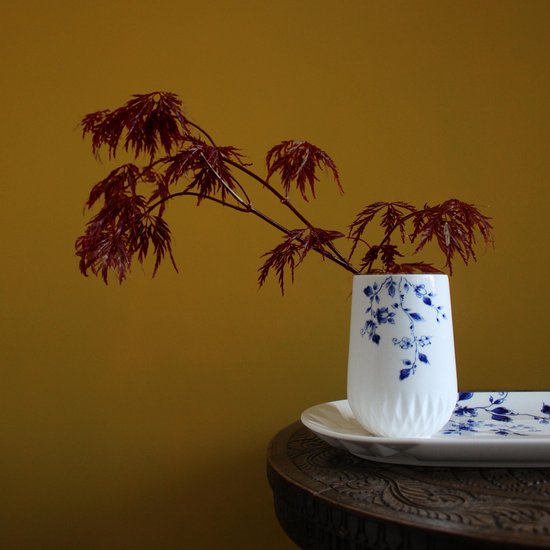 Tasse cappuccino Blauw Vouw - Porcelaine - 350 ml - 4 pièces