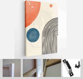 A trendy set of Abstract Hand Painted Illustrations for Postcard, Social Media Banner, Brochure Cover Design or Wall Decoration Background - Modern Art Canvas - Vertical - 19086988