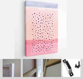 Set of Abstract Hand Painted Illustrations for Postcard, Social Media Banner, Brochure Cover Design or Wall Decoration Background - Modern Art Canvas - Vertical - 1883932735 - 50*4