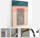 Set of Abstract Hand Painted Illustrations for Postcard, Social Media Banner, Brochure Cover Design or Wall Decoration Background - Modern Art Canvas - Vertical - 1883932840 - 40-3