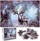 Puzzel 1000 stukjes - 70x50 cm - Elk In Forest