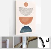 A trendy set of Abstract Hand Painted Illustrations for Wall Decoration, Social Media Banner, Brochure Cover Design or Postcard Background - Modern Art Canvas - Vertical - 19376454