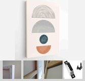 A trendy set of Abstract Hand Painted Illustrations for Wall Decoration, Social Media Banner, Brochure Cover Design or Postcard Background - Modern Art Canvas - Vertical - 19376454