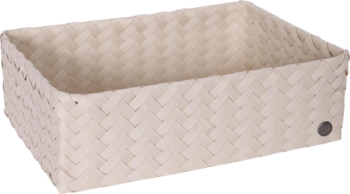 Opbergmand - Organizer - Woonkamer - Kinderkamer - Badkamer - Babykamer - Handgevlochten rechthoekige mand - Handed By Grand ideal - beige - champagne