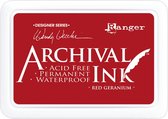 Ranger Archival Ink pad - red geranium