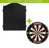 Dartkabinet Voordeelpakket+Mission Deluxe Plain Zwart+Blade 5+Exclusief verlichting