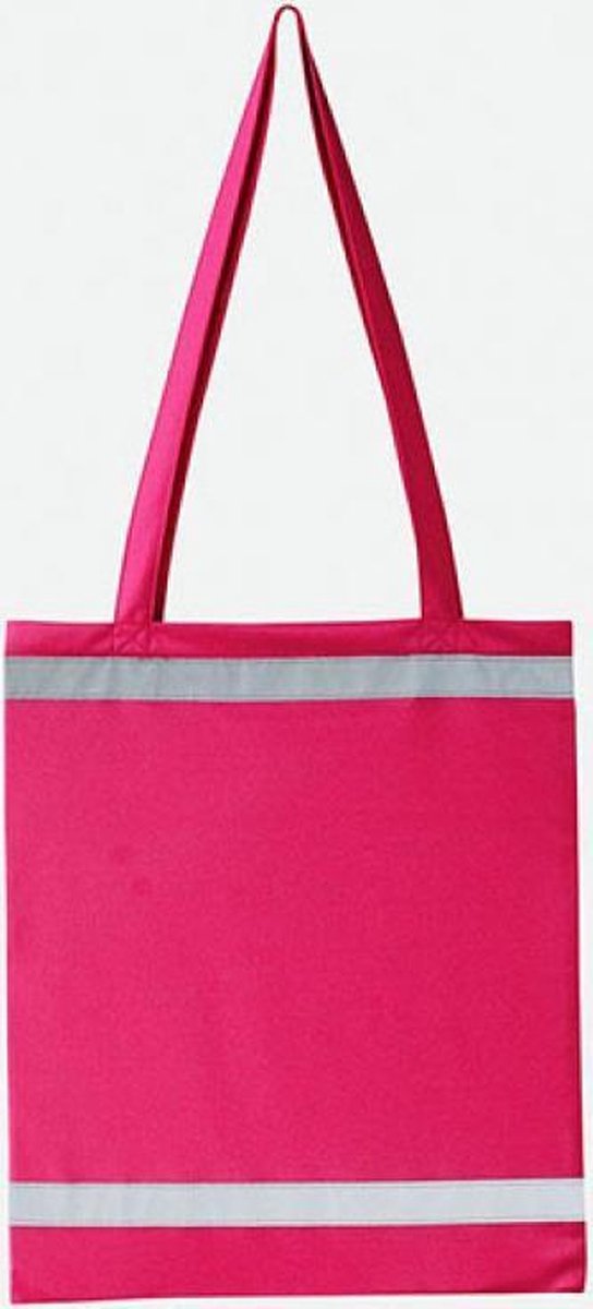 Korntex Warnsac® Reflective Shopping Bag With Long Handles KX105 - Magenta - ca. 38 x 42 cm