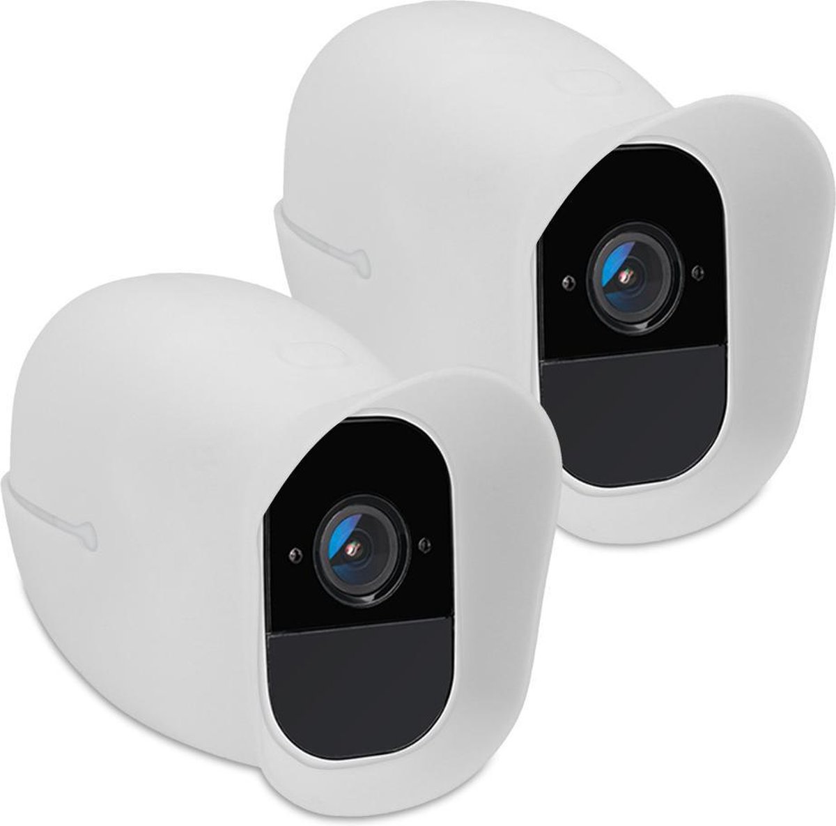 kwmobile 2x hoesje geschikt voor Arlo Pro / Pro 2 Smart - Siliconen hoes voor beveiligingscamera - Beschermhoes in wit
