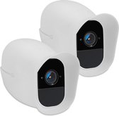 kwmobile 2x hoesje voor Arlo Pro / Pro 2 Smart - Siliconen hoes voor beveiligingscamera - Beschermhoes in wit