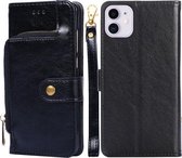 Ritstas PU + TPU Horizontale Flip Leren Case met Houder & Kaartsleuf & Portemonnee & Lanyard Voor iPhone 11 (Zwart)