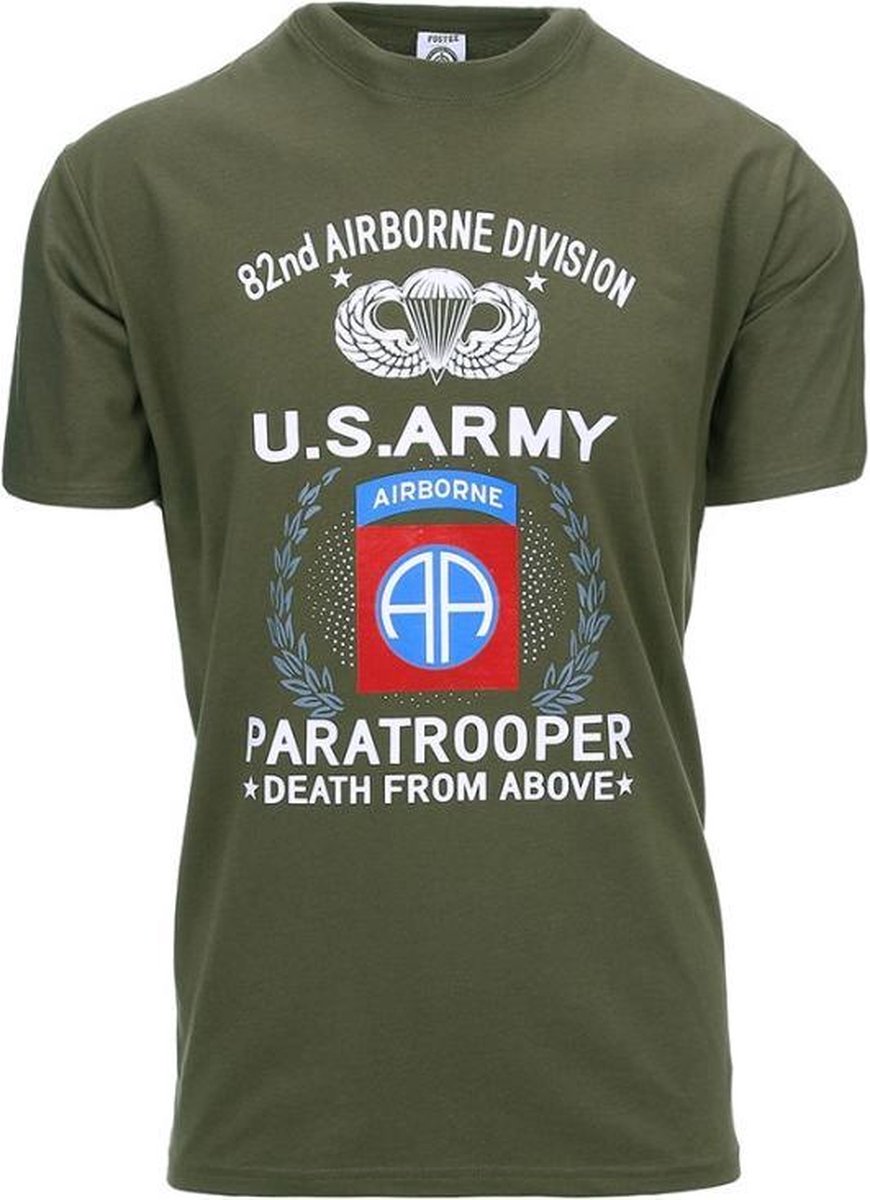 T-shirt U.S. Army Paratrooper 82ND Groen