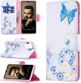 Voor vivo V21e 5G Gekleurd Tekenpatroon Horizontale Flip Lederen Case met Houder & Kaartsleuven & Portemonnee (Butterfly Love)