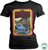 Stranger Things Dames Tshirt -L- Retro Poster Organic Zwart