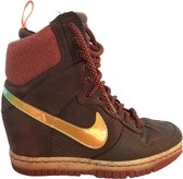 bordeaux rode nike SNEAKERBOOT met sleehak - maat 36,5 - water repellent leer