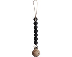 Mushie siliconen speenkoord | Black | speenketting | pacifier clip |
