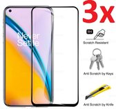 Full Cover 3D Edge Tempered Glass Screen Protector Geschikt VoorOnePlus Nord 2 5G (Nord2) - Screenprotector Ultradun Gehard Glas - Optimale Display Bescherming - Dekking Schermbeschermer Glas