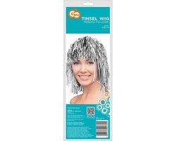 Zilveren pruik - folie - metallic - universele maat