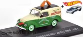 Fiat 500C Furgoncino – Auricchio 1951 (Crème) (10 cm) 1/43 Atlas + Hot Wheels Miniatuurauto + 3 Unieke Auto Stickers! - Model auto - Schaalmodel - Modelauto - Miniatuur autos - Speelgoed voor