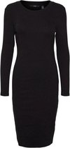 VERO MODA VMNATASHA LS BLK DRESS Dames Jurk - Maat XL